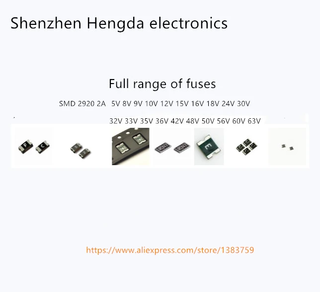 50 шт Высокое качество патч самовосстановления предохранитель SMD 2920 2A 5 V 8 V 9 V 10 V 12 V 15 V 16 V 18 V 24 V 30 V