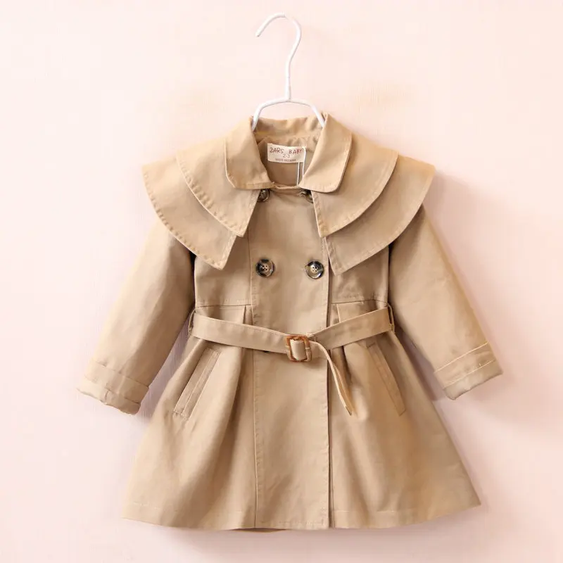 Г. детская одежда, пальто плащ-Пыльник в европейском и американском стиле, пальто с поясом для девочек нарядная одежда
