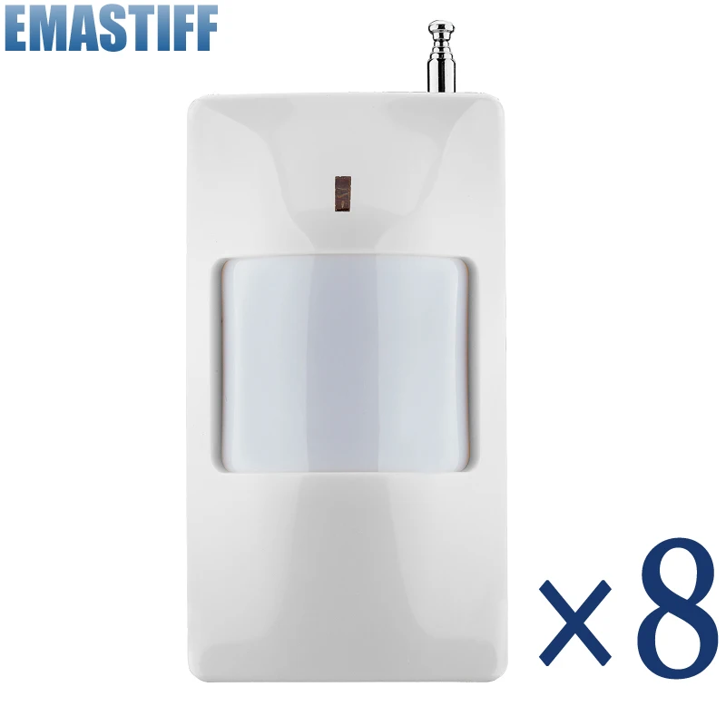 imágenes para El Envío Gratuito! 8 unids/lote 433 mhz sensor pir inalámbrico/motion detector sin hilos para el gsm/pstn auto dial sistema de alarma de seguridad sistema imágenes para El Envío Gratuito! 8 unids/lote 433 mhz sensor pir inalámbrico/motion detector sin hilos para el gsm/pstn auto dial sistema de alarma de seguridad sistema