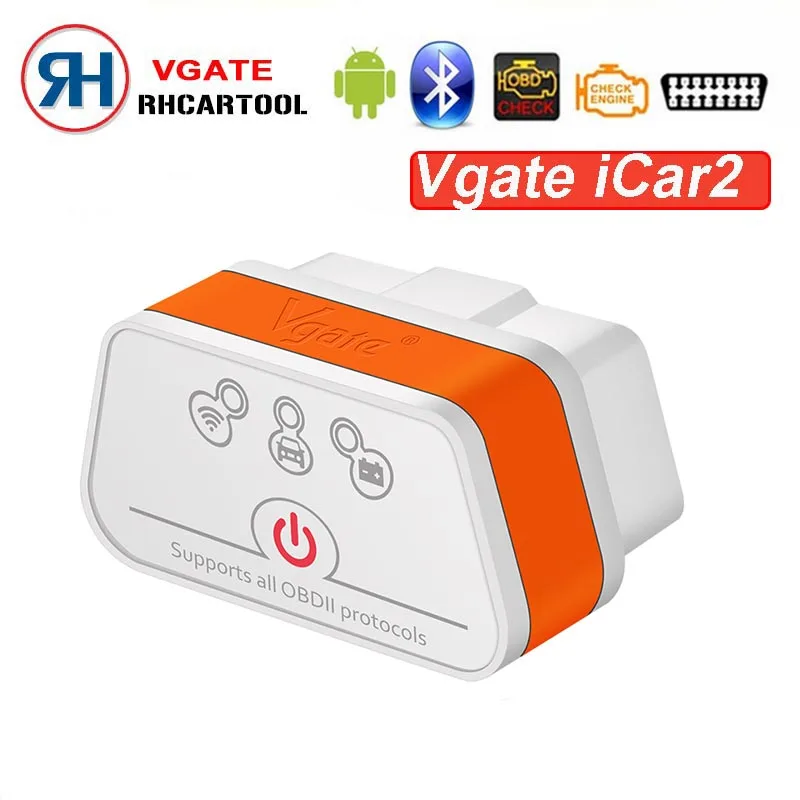 

2018 Super Vgate iCar2 Bluetooth Available For Android Only ELM327 Bluetooth Auto OBDII Vgate iCar 2 Bluetooth Diagnostic tool