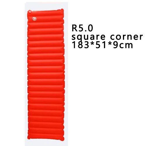 R5.0 JR GEAR PRO Сверхлегкий надувной влагостойкий ТПУ пленка спальный коврик/кровать открытый Pus Размер палатка надувной матрас - Цвет: red square