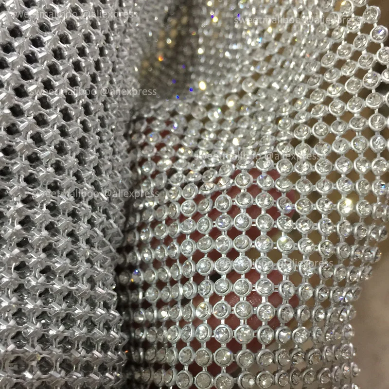 Rhinestone Fabric metal mesah fabric