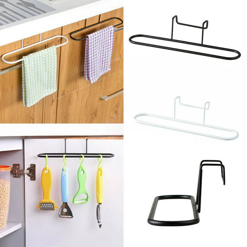 Kitchen Organizer Towel Rack Hanging Holder Cupboard Bathroom