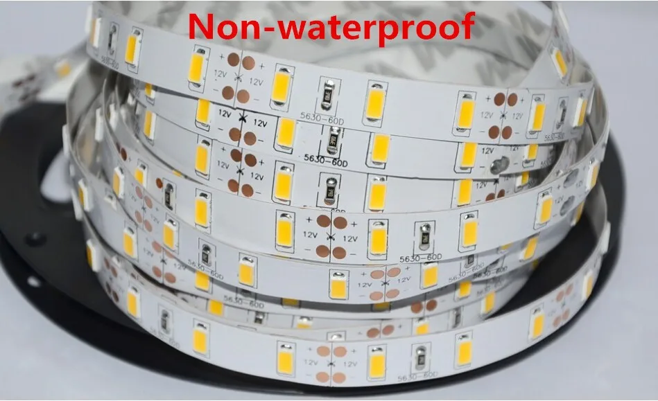 Ультра яркий водонепроницаемый 5 м светодиодный светильник SMD 5630 300 светодиодов DC 12 В 16 футов 16.4фт гибкая лента светодиодная лента IP65 IP67 IP20