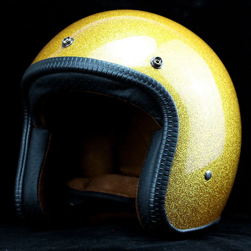 Новые мотоциклетные шлемы Ретро винтажный мотоцикл крейсер для чоппера и скутера кафе гонщик 3/4 шлем с открытым лицом Casco Moto - Цвет: Model 3