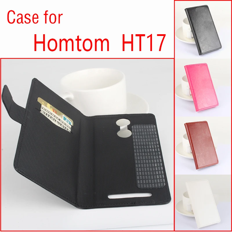 

Phone case for Homtom HT17 case Flip Business Style mobile Case Skin Shell Wallet Stand With Card Slot
