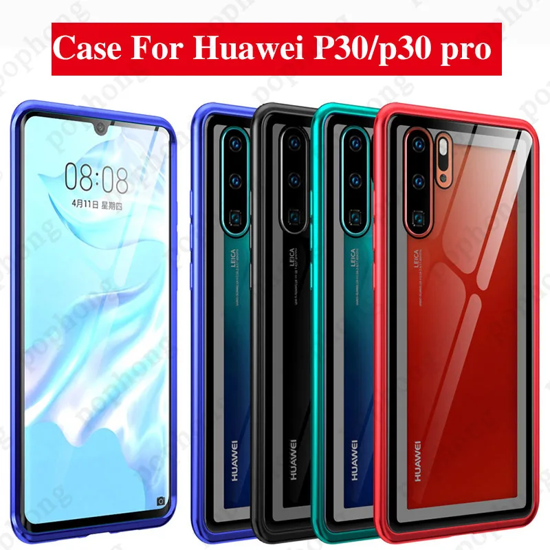 Protective Case for Huawei P30/P30 Pro P30 lite nova 4e Cover Fitted Glass Metal Shell Shockproof Back |