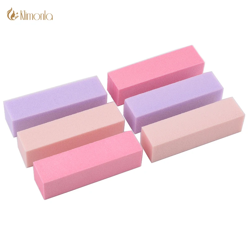 

6pcs/lot Candy Color Form Nail File Sponge 100/180 Nail Buffer Blocks For UV Gel Nail Polish DIY Manicure Beauty Tools