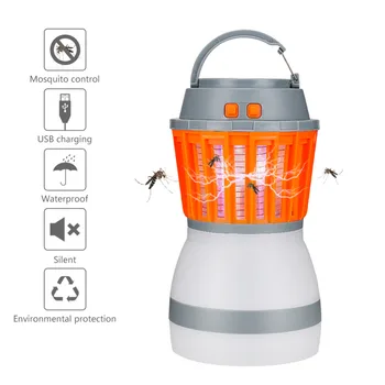 

2 in 1 Portable USB Charging Mosquito Killer Lamp Anti Mosquito Fly Bug Insect Repellent Zapper Lantern Waterproof Camping Light