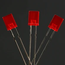 100 шт. 2*5*7 диодов прямоугольник 2x5x7 красный светодиод 2*5*7 Led тумана DIY Kit