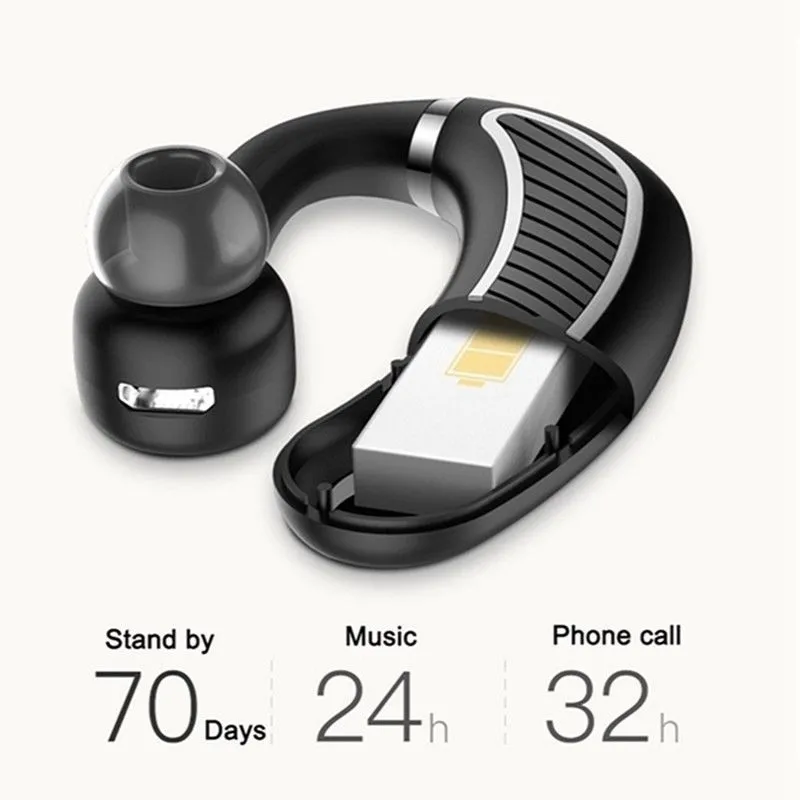 K21 Business Bluetooth 4 1 Headset Car Single Side Hanging Ear Wireless Sports Bluetooth Headset convenient Wireless earphone