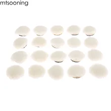 Mtsooning 20 шт. 1 дюйм 25 мм полировальный воском коврик круглый плюшевый шерстяное полировальное колесо дисковые листы колодки автомобильный Полирующий воск полировка стекла