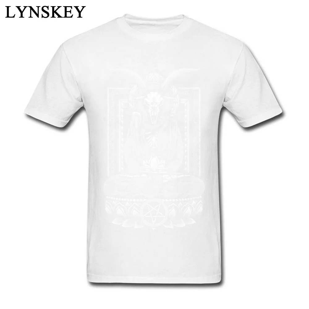 Male T Shirt Coupons Cool Tops T Shirt Summer/Autumn Cotton Crew Neck Short Sleeve Funny Baphomet Nirvana White Halftone Tee-Shirt Baphomet Nirvana White Halftone white