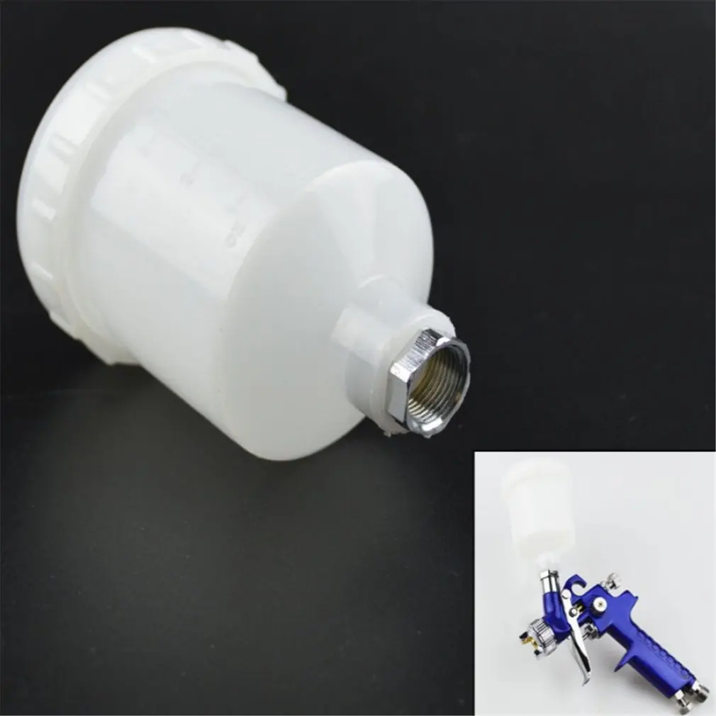 New Plastic Spray Paint Cup Sprayer Cup Air Gravity Feed Paint Spray Pot Fastmover Thread Connector for Spray Gun Parts