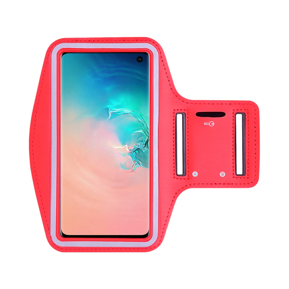Спортивная тренировочная сумка для бега и велоспорта для телефона samsung Galaxy Note 10 9 8 5 S10e S10 5G S9 S8 S7 S6 Edge Plus чехол для повязки на руку - Цвет: Красный
