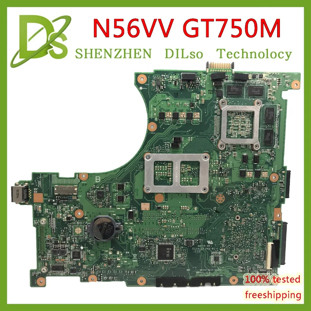 KEFU N56VV اللوحة الأم ل ASUS N56VM N56VB N56VvV N56VJ N56VZ اللوحة المحمول REV2.0 N56VV GT750M 2G دعم I7 الأصلي