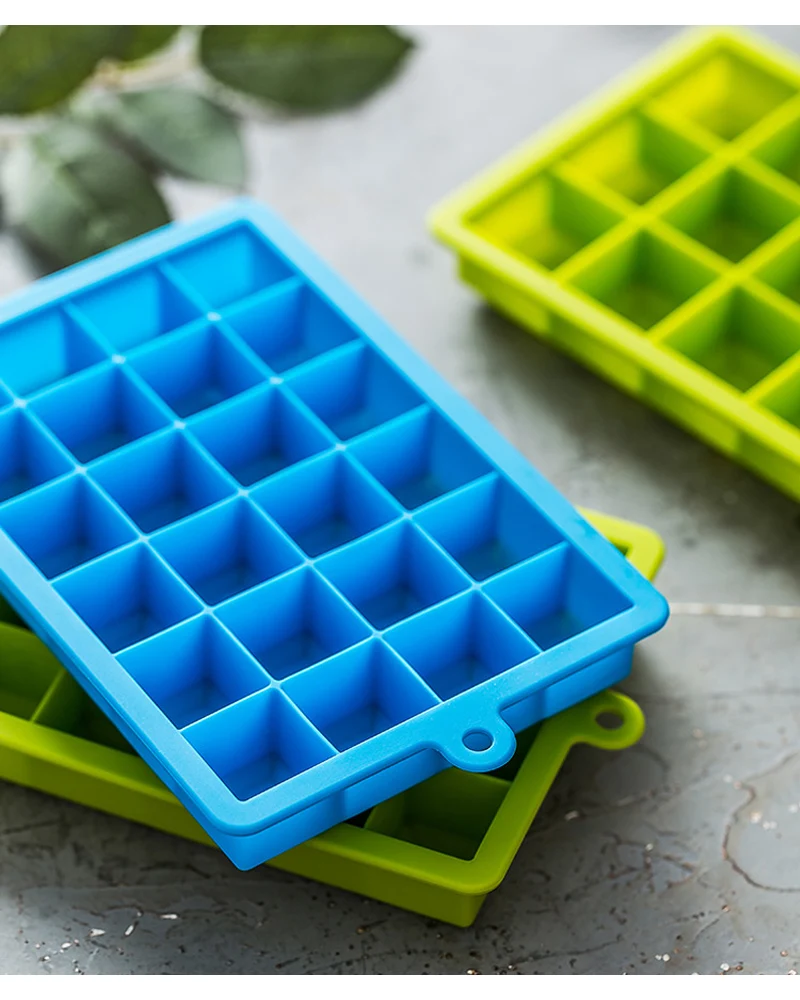 1pc Silicone Ice Cube Mold Reusable Ice Mold Tray Whisky Wine Ice Cube Maker Large Square Ice Cube Tray With Lid Kitchen Gadgets Ice Cream Makers Aliexpress