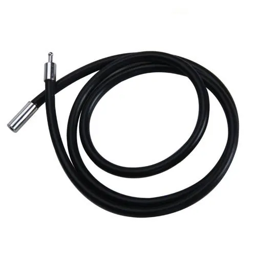 

3mm cord in rubber black necklace with clasp in steel stainless - 16 inch