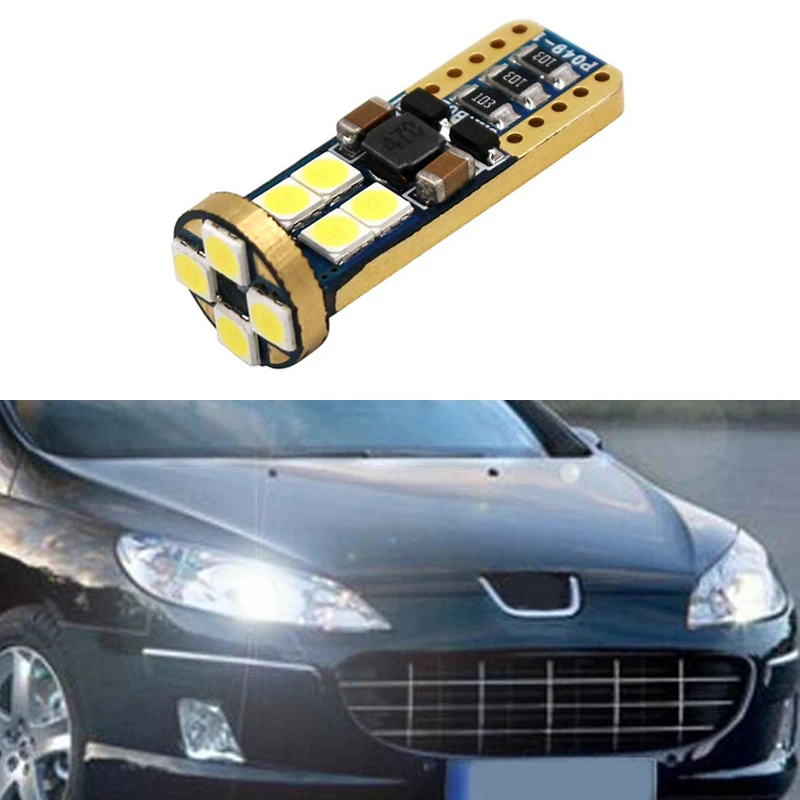 

1x T10 W5W LED Clearance Light Marker Lamp Bulb Canbus Error Free For Peugeot 307 206 301 207 2008 508 301 3008 406 507 208