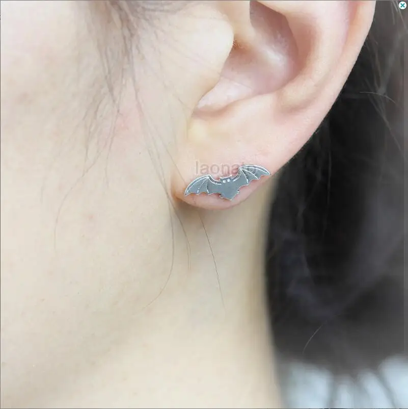 1 пара женские серьги гвоздики летучая мышь|animal stud earrings|fashion earringsstud earrings |