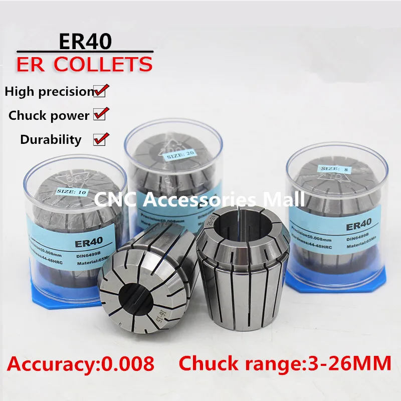 

24pcs ER40 high precision 0.008mm Spring Collet chuck For CNC Engraving Milling