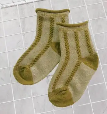 Mustard green Новое поступление, носки для новорожденных хлопковые носки для малышей Детские носки для мальчиков и девочек одноцветные носки для малышей - Цвет: Mustard green