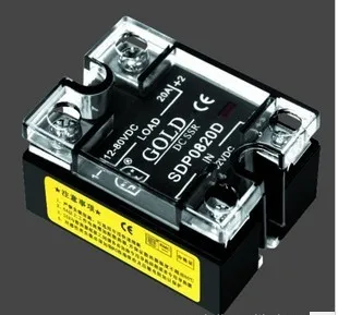 

SDP0810D 10A SSR,Load voltage:12-80VDC,Control votlage:3.5--32VDC single phase ssr solid state relay Free Shipping10