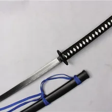 S0395 аниме TOUKEN RANBU YAMATO NO KAMI YAMATONOKAMI YASUSADA меч вакидзаси W/черные деревянные ножны 41"