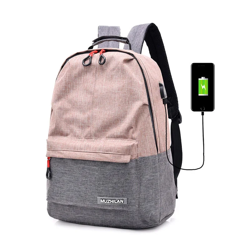 

Bagpack Woman College Canvas Backpack usb Charger Charging Schoolbag for Laptop Backpacks for Men Back Pack for School Bag Girls