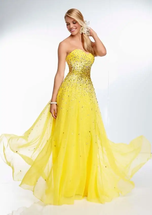 red and yellow prom