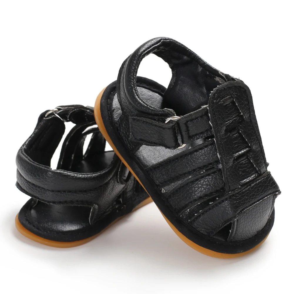 Новинка; летняя дышащая нескользящая обувь из искусственной кожи для маленьких мальчиков; сандалии с мягкой подошвой для малышей 0-18 месяцев