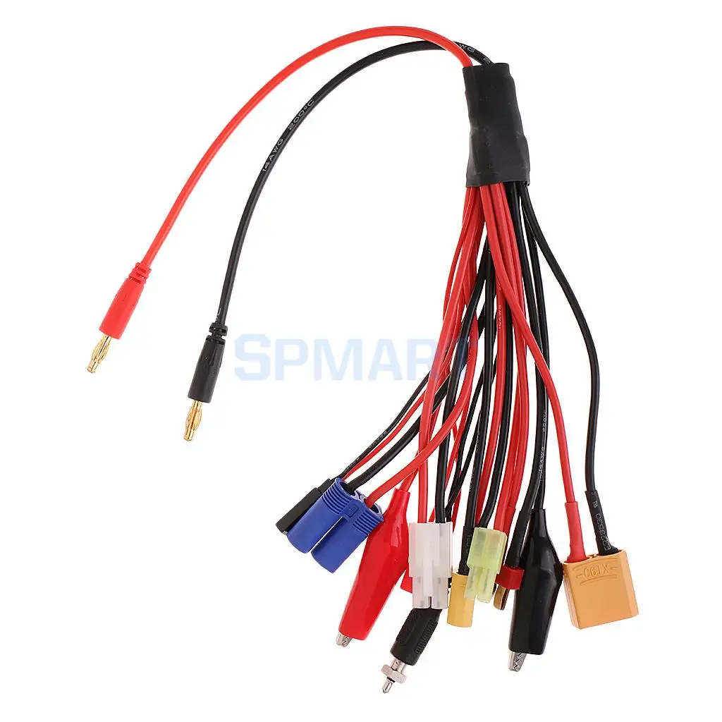 10 in 1 Multifunction Balance Charging Cable Wire XT60 XT90 T Plug EC5 JST JR FUTABA Plug Adapter