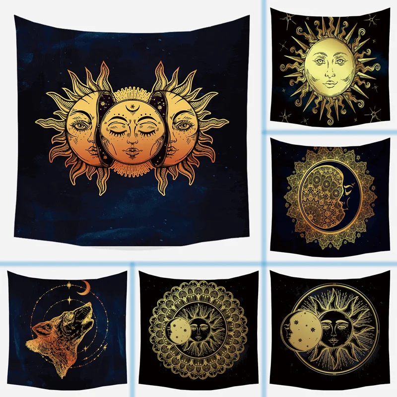 

mling 1pcs 95*73cm Tropical Plant Leaves Wall Cloth Tapestry Polyester Hanging Wall Carpet Decorative Home Decor
