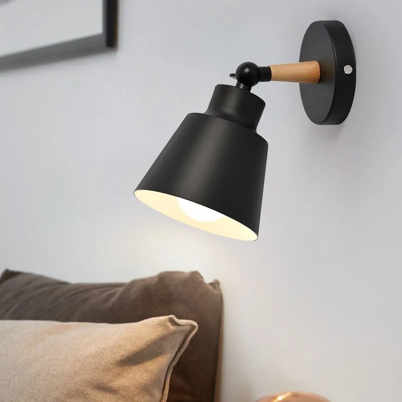 Nordic wood bedside bedroom wall lamp background living room corridor aisle balcony stair study office wall light sconce bra Nordic wood bedside bedroom wall lamp background living room corridor aisle balcony stair study office wall light sconce bra
