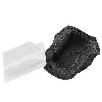 

1 Removable Panel Resin Stone Shape Hidden Key Box Safe Hide Spare Key Storage Box