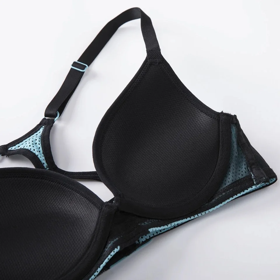 Для женщин пуш-ап бюстгальтер на косточках Мягкий Cool Comfort Racerback спортивный бюстгальтер 32 34 36 38 A B C
