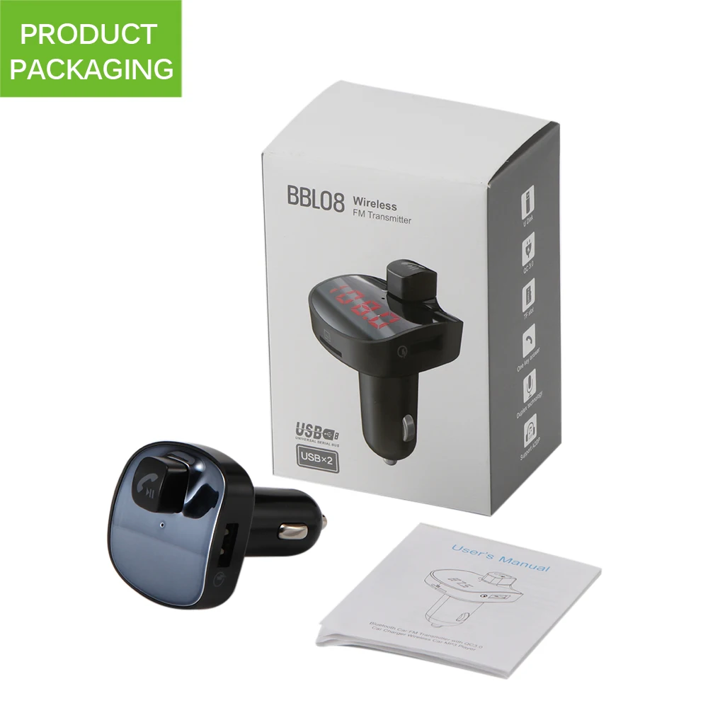 Fm-передатчик модулятор TF карты музыкальный USB аудио MP3 плеер Bluetooth Hands Free Car Kit Dual USB Автомобильное Зарядное устройство