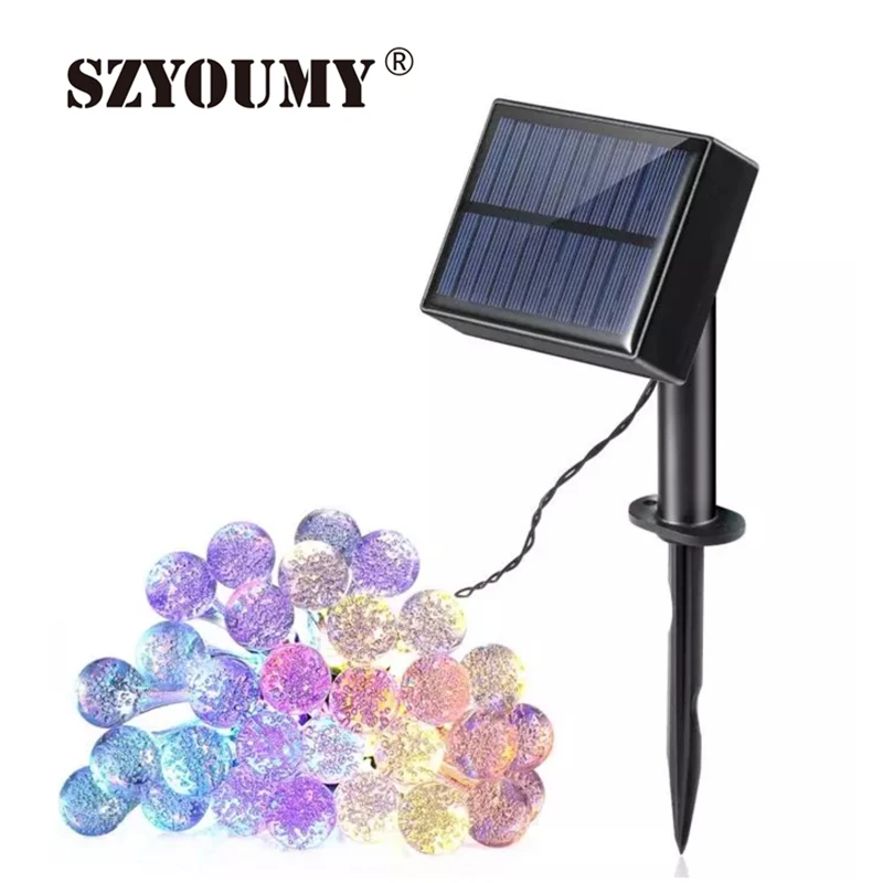 

SZYOUMY USB charging solar LED string light 12M 6.5M LED christmas garden balcony decorative light 8 mode solar lighting