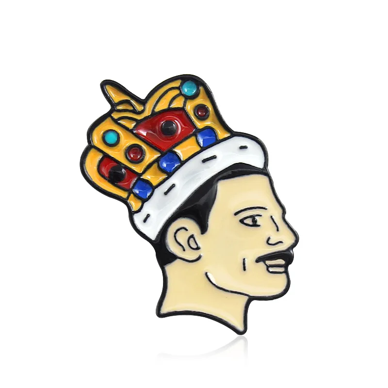 

Singer band Music Art Freddie Mercury Pin Soft Enamel Brooch Pin badge Jewelry fans Gift Collection