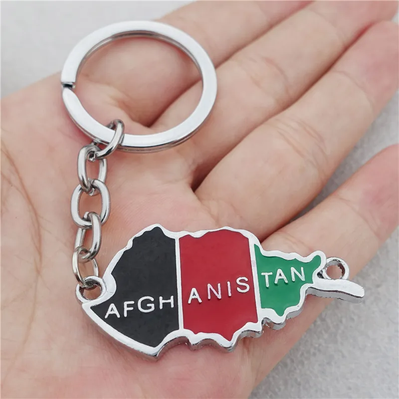 Модные металлические многоцветные эмалированные афгянские карты брелки унисекс ювелирные изделия