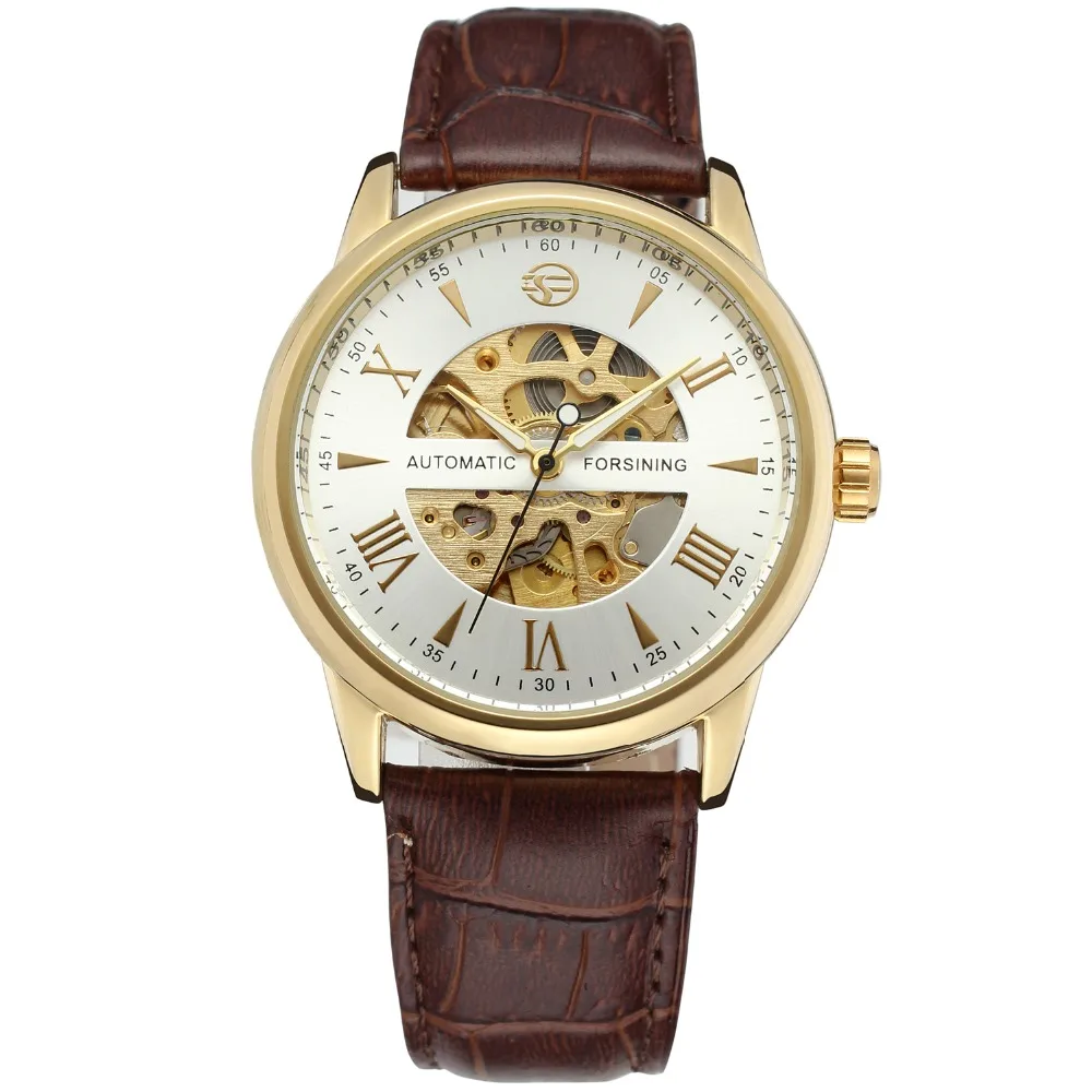 

2019 Forsining Luxury Watch Men Sport Watches Mens Fashion Watch Military Automatic Mechanical Wrist Watch Skeleton Leather Band