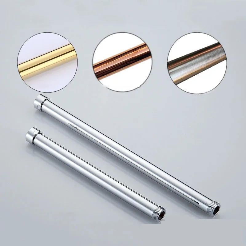 Shower Pipe Extension Shower Head Extender Height Adjustable Shower Bar Brass Shower Tube Extend Pipe 30 40 50CM Extension Tube Bar Heighten pipe sliding bar shower tube lengthen pipe bathroom
