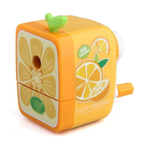

Affordable Orange Pencil Sharpener Hand Crank Manual Desktop School Stationery Kids