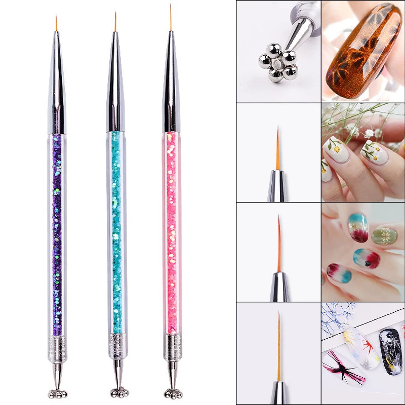 

Fashion Cat Magnet Pen 1pc New Brush Cats Eyes UV Gel Polish Fashion Manicure Tool Double-end Nail Tool Flower Painting