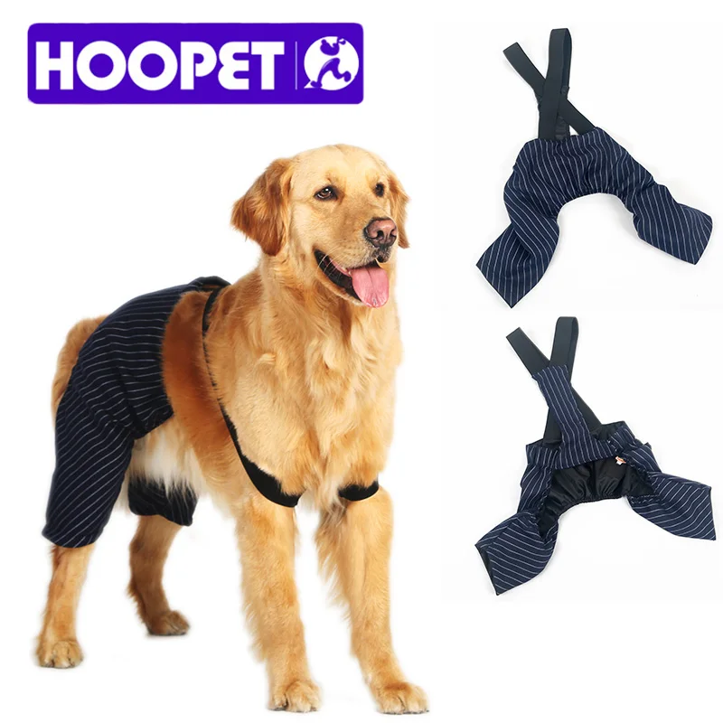 

HOOPET Striped Pet Dog Clothes Dress New Design Fashion Strap Suit Sets Clothing Autumn and Winter for Large Dog Trousers