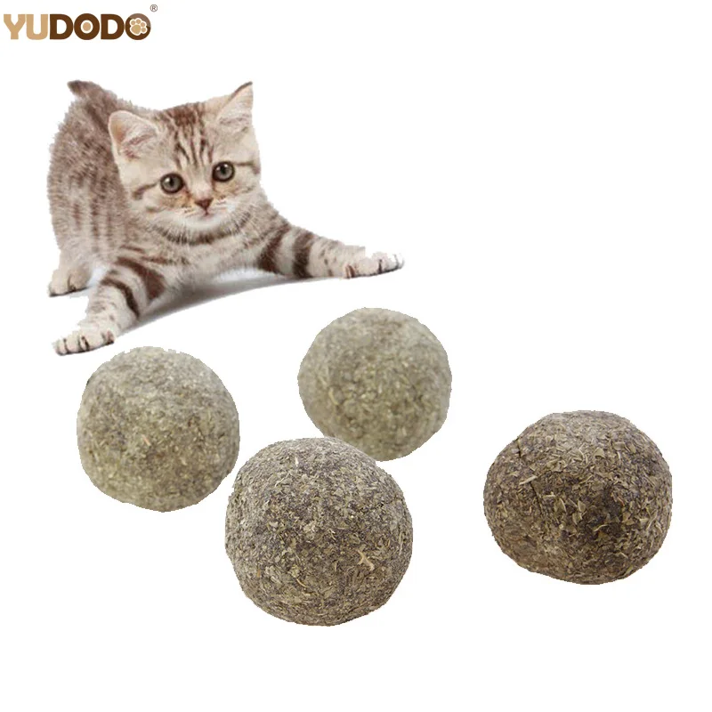 1 Pcs Cat Natural Catnip Ball Kitty Chew Toy Compressed Catnip Menthol