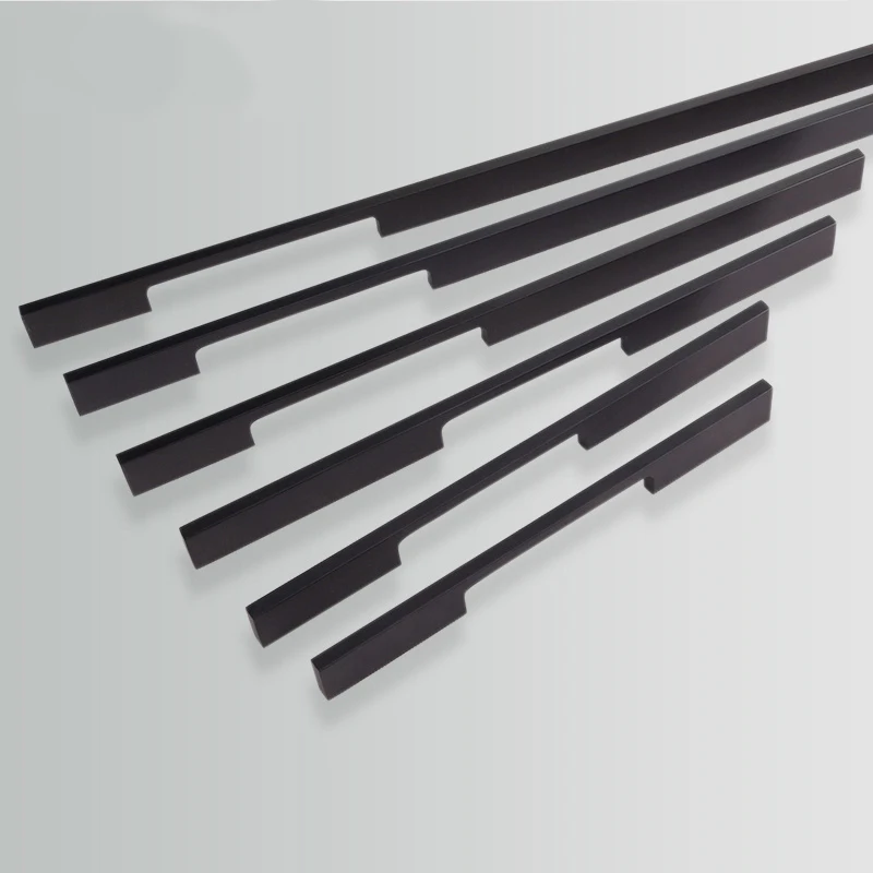 

GUTE Long 1000mm Door Handle Modern Minimalist Kitchen Cabinet Drawer Black Handles Wardrobe Bathroom Knob
