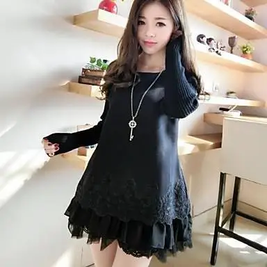 Wayth-Women's Turtle Neck Fashion Elegant Dresses | Женская одежда