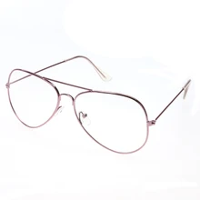 Unique Clear Lens Glasses Metal Plain Glass Spectacles Frame UV400 Classic Glasses Metal Spectacle Frame Oversize Vintage Glass