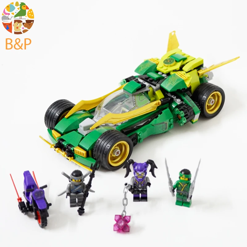 

lepin 2018 New 70641 618pcs Legoing Ninjago Series The Nightcrawler Car Model Building DIY Block Brick Toys For Children 06076